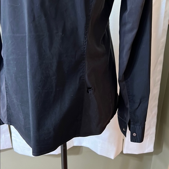 Lafayette 148 New York Black Button Down Shirt - Picture 5 of 6